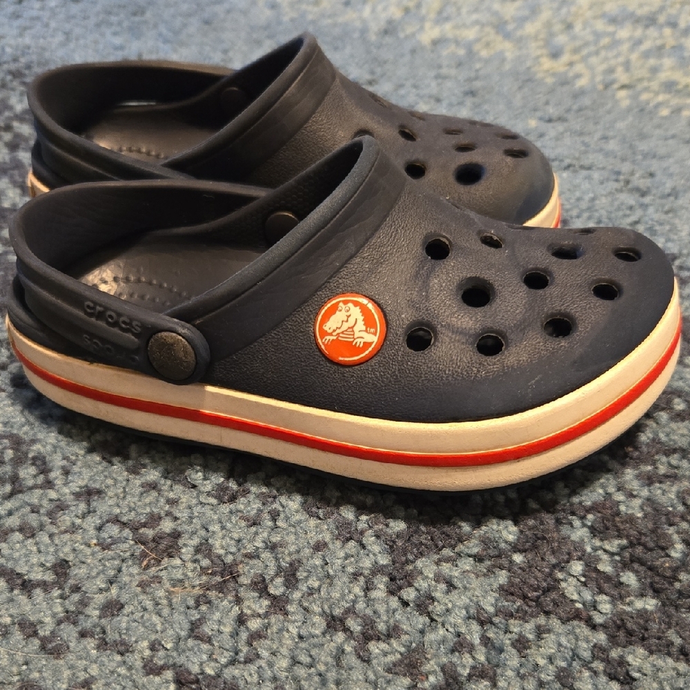 CROCS Blue and Red Sandals